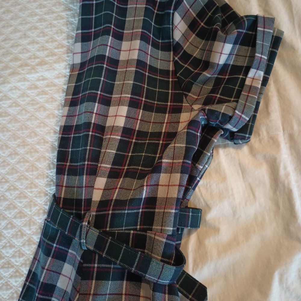 Collectif Caterina swing dress navy grey check size 18